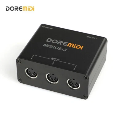 DOREMiDi MIDI Merge-3 MIDI Input 2 MIDI Output Support USB Power MERGE-3 - Image 1 of 4