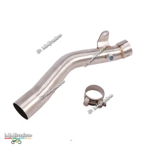 Tubo medio modificado de escape de motocicleta Kawasaki Ninja ZX10R 2011-2015 sin cordones - Imagen 1 de 6