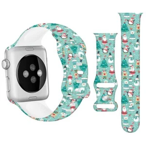 Smart Watch Band Compatible with Apple Watch 42mm 44mm Christmas - Picture 1 of 4