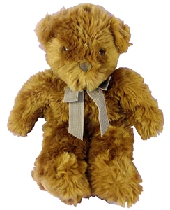 Oso de peluche Kellytoy peluche marrón 17 pulgadas cinta a cuadros arco juguetes - Imagen 1 de 6
