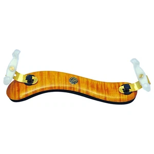 Viva La Musica Diamond Violin Shoulder Rest Light Maple/Gold White Feet 4/4-3/4 - Picture 1 of 1