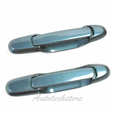 Rear Pair Outside Door Handle For 98 99-03 Toyota Sienna Sailfin Blue 8N7 DS465 - Image 1 of 4