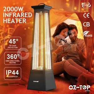 Maxkon Tower Infrared Heater 360° 2000W Carbon Instant Heat Home Garden Standing - Picture 1 of 10