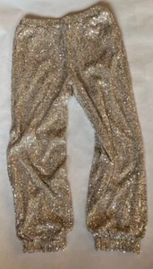  Silver  Sequins Genie Pants Kids Size L (10/12) Worn 2X - Picture 1 of 5