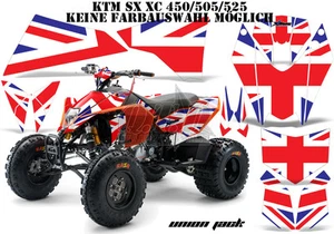 AMR RACING DÉCOR GRAPHIC KIT ATV KTM 450 505 525 SX XC UNION JACK B - Imagen 1 de 2