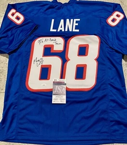 Camiseta Max Lane New England Patriots Autografiada Inscripción Personalizada con Certificado de Autenticidad JSA - Imagen 1 de 3