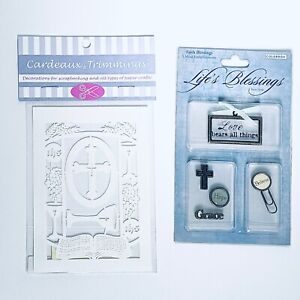 2 Religious 3D Colorbok Life's Blessings & Laser Cut Cross Scrapbook Stickers
