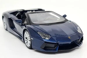 Maisto 1/24 - Lamborghini Aventador L700-4 Roadster Blue Diecast Scale Model Car - Picture 1 of 7