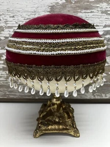 Joyero grande con pedestal de pájaros decorado a mano hermoso real - Imagen 1 de 15