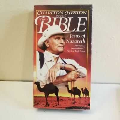 VHS Charleston Heston The Bible Jesus of Nazareth NEW SEALED MADE IN USA - Image 1 of 3