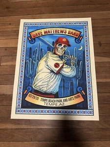 Dave Matthews Band Poster 2020 Tempe AZ Innings Baseball Skeleton Methan AP - Bild 1 von 5