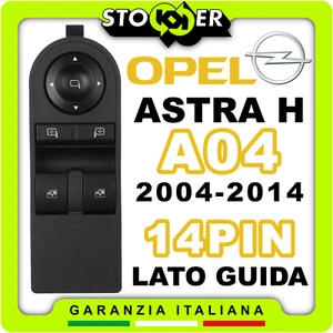 Opel Astra H A04 14PIN Front Glass Switch Window Regulator Push Button - Picture 1 of 19