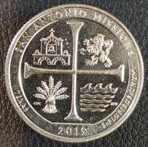 2019-W San Antonio Missions National Park Quarter circulated XF-AU RARE - Picture 1 of 10