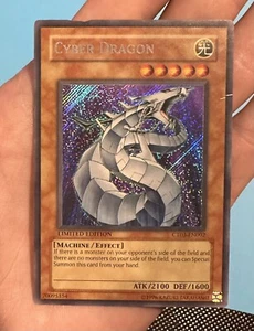 Yu-Gi-Oh Misprint Cyber Dragon 2006 Collector's Tins Double Reverse + Miscut MP - Picture 1 of 12