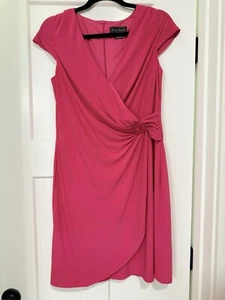 Jessica Howard NWOT Cap Sleeve Faux Wrap MIDI Dress Size 12 - Picture 1 of 4