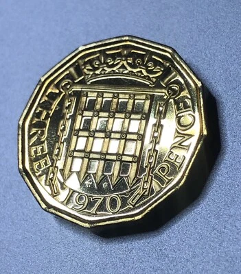1970 3 PENCE PROOF- RARE  UNC COIN- LAST YEAR MINTED AS A PROOF COIN G. Britain  - Image 1 of 4