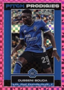 2023 Topps Chrome MLS Pink X-Fractors #142 Ousseni Bouda RC - Picture 1 of 2