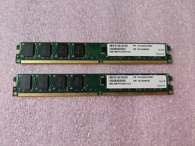APACER  4GB (2x2GB) UNB PC2-6400 CL6 Grade A 78.A1GAR.AFM0C Memory RAM - Image 1 of 2