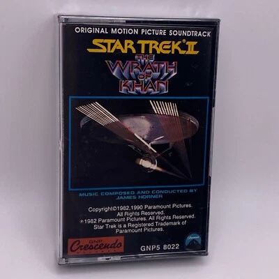 Star Trek II Wrath of Khan Original Soundtrack 1990 Sci-Fi Cassette Tape SEALED Foto 1 de 4