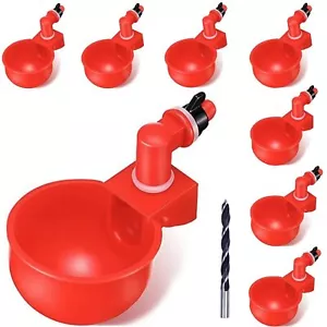Professional Chicken Waterer Cups 8pcs Large Chicken Water Feeder Automatic C... - Picture 1 of 7