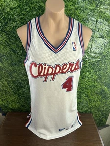 1998-99 Los Angeles Clippers Basketball #4 Juaquin Hawkins Autograph Jersey 46+4 - Picture 1 of 5