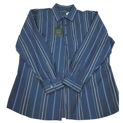 NWT J-A-C-K Blue Stripe Men's Dress Shirt Size 2XL - Image 1 of 4