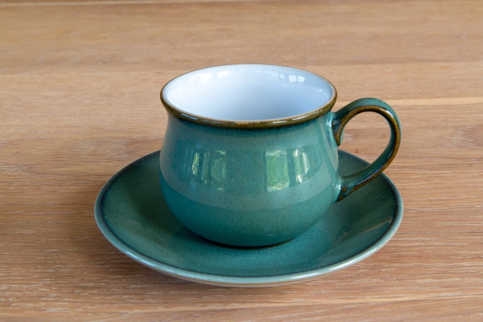 Denby Regency Green - Small Tea / Coffee / Espresso Cup and Saucer - unused
