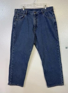 Carhartt B172 DST Relaxed Fit Flannel Lined Denim Jean Pants Mens Sz 40x30 Work - Picture 1 of 9