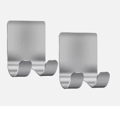 2 Pack Stainless Steel, Adhesive Razor Holder Shaver Hanger For, Shower Bathroom - Image 1 of 4