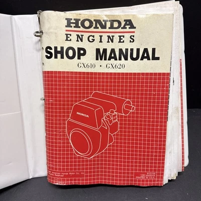 Manual de reparación de taller de servicio de motor Honda GX610 GX620 1997 en carpeta Foto 1 de 4