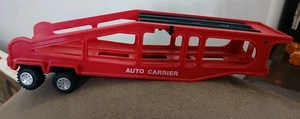 Soma 1982 Battery Operated 10 Wheel Drive Auto Carrier Red Car Hauler Trailer - Picture 1 of 8