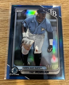 Tre' Morgan 2024 Bowman Chrome Blue Refractor Card /150 #BCP-126 - Bild 1 von 3
