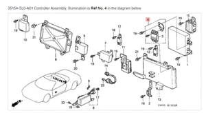 Conjunto de controlador NSX HONDA ACURA GENUINO OEM, iluminación ☆ 35154-SL0-A01 ☆ - Imagen 1 de 1