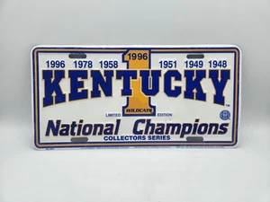 1996 Kentucky UK Wildcats National Champions Basketball License Plate Tag - Picture 1 of 7