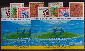 LIBERIA 1970 SOCCER XF MNH/** Perf+ImPerf Set+ Sheet, Football Mexico World Cup - Bild 1 von 1