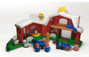 VTG 1999 Fisher Price Little People Barn Farm Sound Work Comes With Accessories - Picture 1 of 14