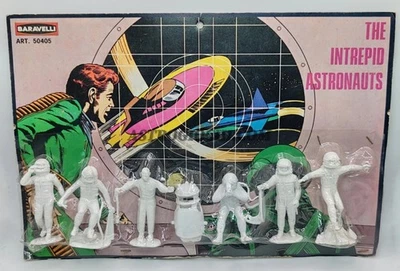 SOLDATINI BARAVELLI THE INTREPID ASTRONAUTS VINTAGE '70 SPACE LUNAR NEW IN BOX - Immagine 1 di 4