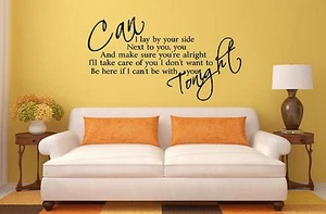 SAM SMITH WALL ART STICKERS, DECAL, "LAY ME DOWN" LYRICS - stylish design - Picture 1 of 3