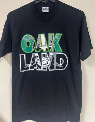 OAKLAND T-shirt, OAKLAND A's & RAIDERS Colors Shirt - NEW - Image 1 of 4