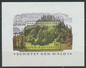 Austria 1985 Mi.-Bloque 7 Año del Bosque, MNH / ** - Imagen 1 de 1