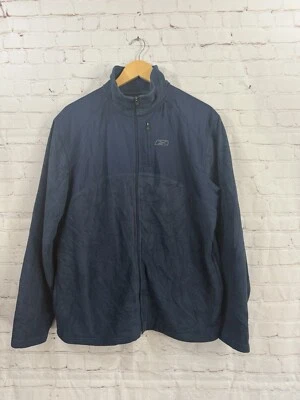 Reebok Men's Softshell Lined Full Zip Jacket Navy Blue Size Medium (READ) - Изображение 1 из 4