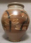 Huge - Rock Hard - Salt Glaze Stoneware Dragonfly Motif Vase