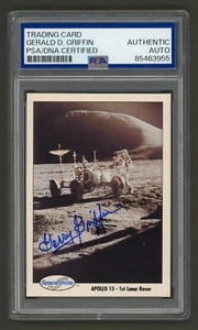 Gerald Griffin Signed 1990 Space Shots Card #38 (PSA) 1st Lunar Rover NASA Auto - Picture 1 of 2