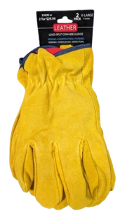 Gefütterte Rindspalt Leder Handschuhe Fahren Bau Landwirtschaft XL 48 ETUI - Bild 1 von 4