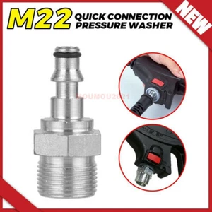 Schnellanschluss Hochdruckreinigerpistole Schlauchanschluss an M22 Adapter Waschverbinder - Bild 1 von 9
