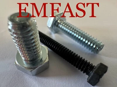 EMFAST 3/16 1/4 5/16 BSW Whitworth hexagon head set screws high tensile steel hex zinc
