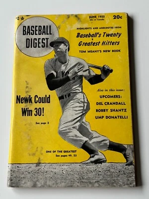June 1950 Baseball Digest Magazine Joe DiMaggio New York Yankees - Image 1 of 4