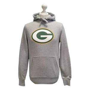 NFL Graphic Sweatshirt Hoodie Print New Era Green Bay Packers USA Grey Men's S - Picture 1 of 7