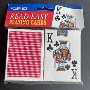 Cartes à jouer faciles à lire taille poker NEUVES - Photo 1 sur 1