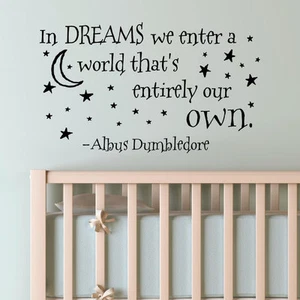 Wall Stickers In Dreams We Enter A World H P vinyl decal decor Nursery - Picture 1 of 5